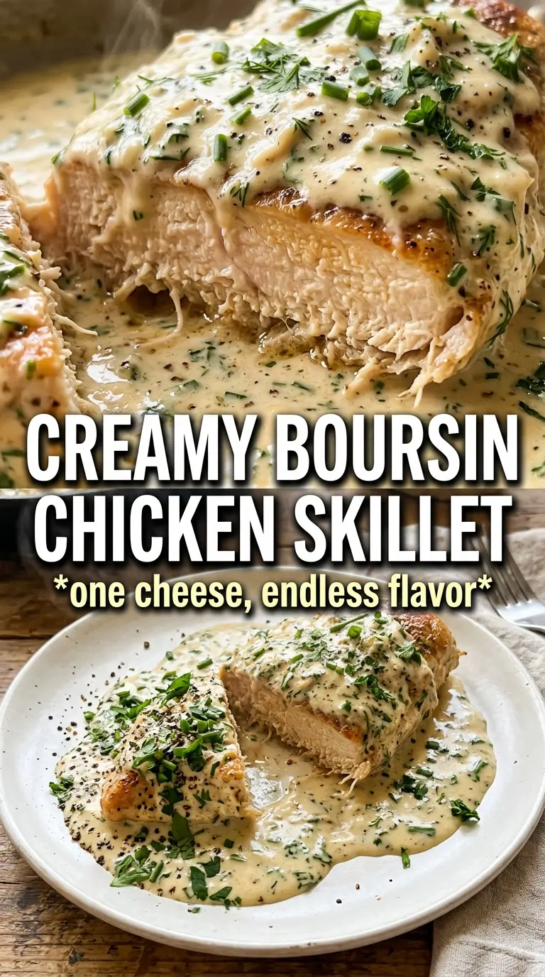 Boursin chicken creamy garlic herb sauce