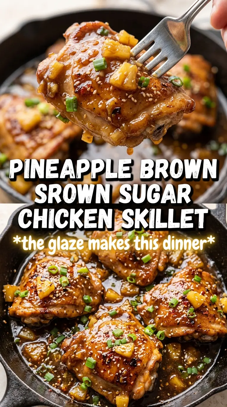 Brown Sugar Pineapple Chicken sticky glazed chicken
