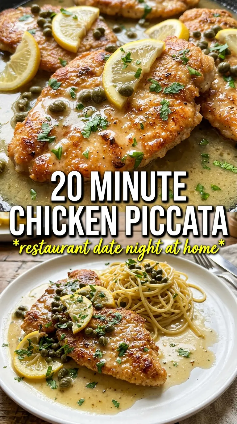 Chicken Piccata crisp cutlets, lemon caper sauce