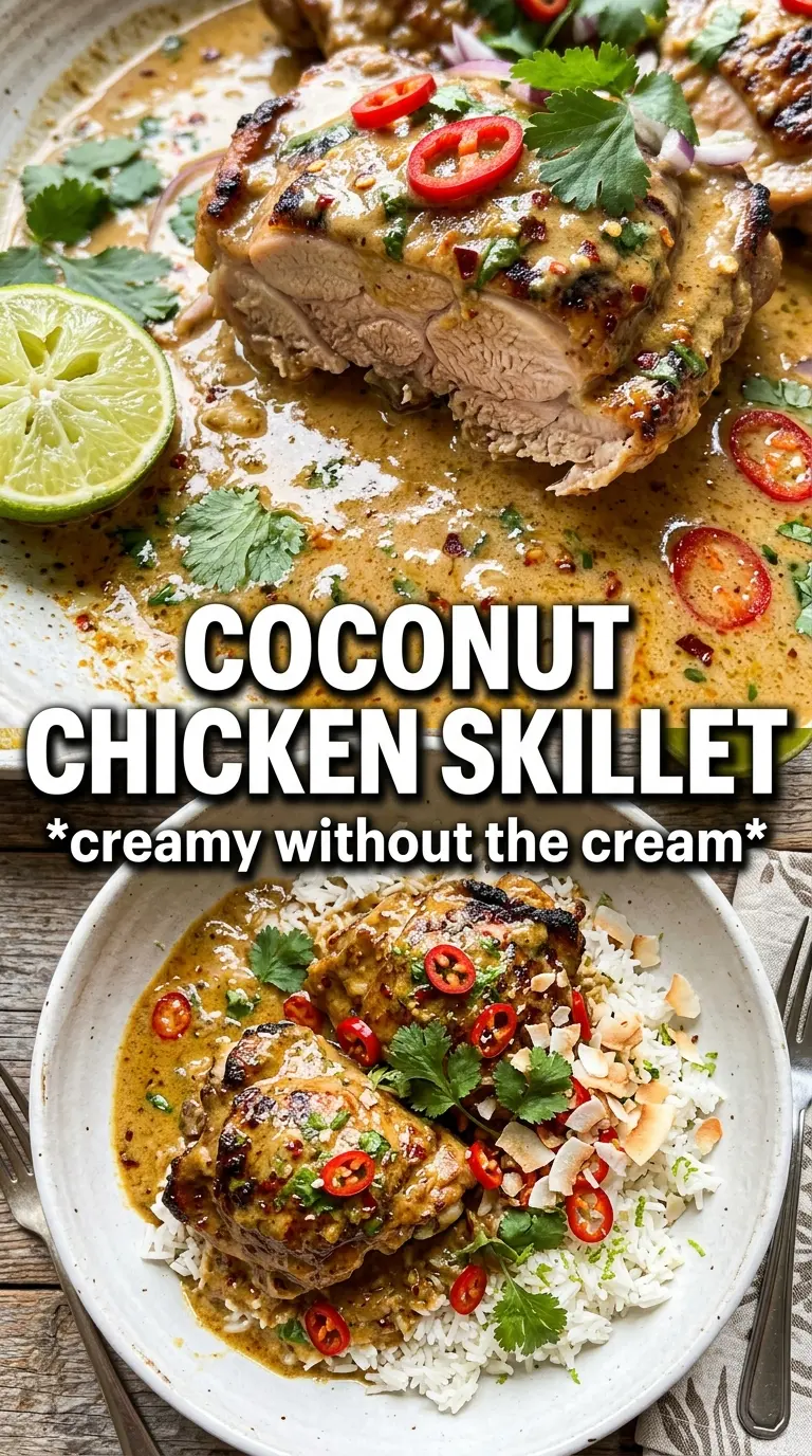 Creamy Coconut Milk Chicken golden saucy cilantro