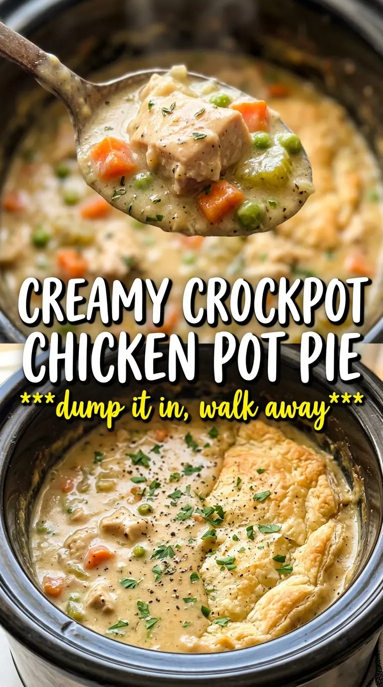 Crock Pot Chicken Pot Pie creamy savory