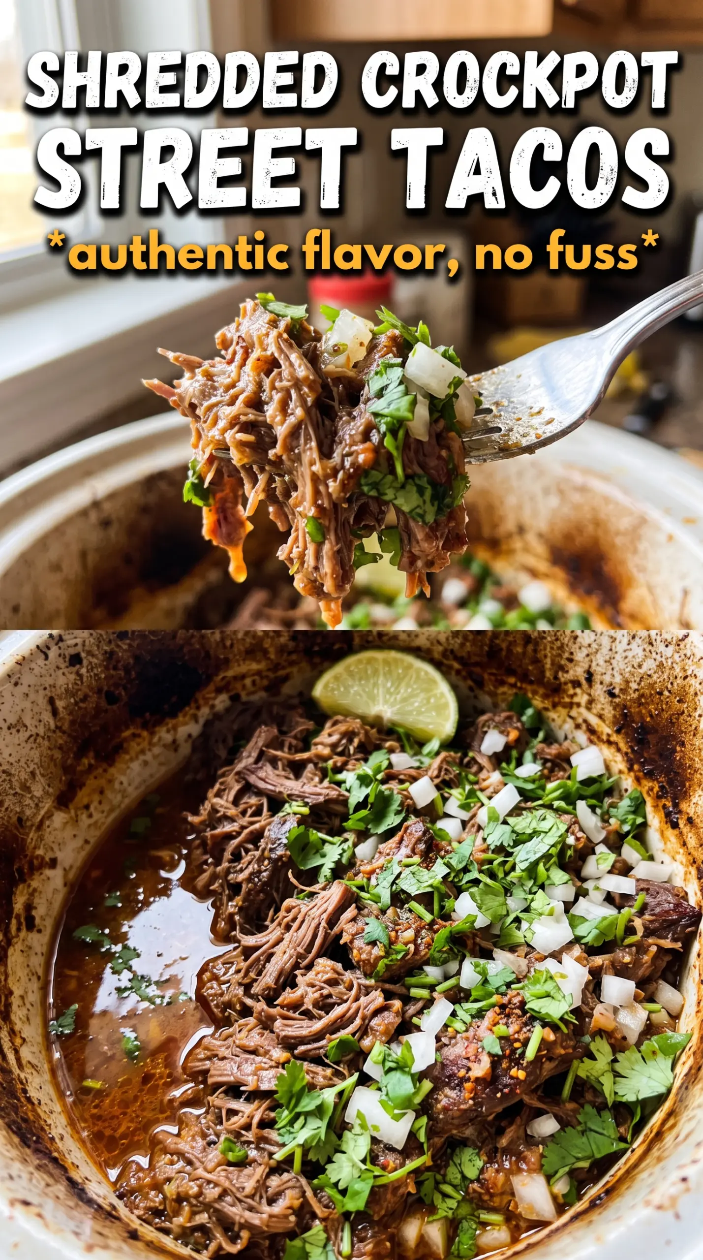 Crock Pot Street Tacos smoky shredded beef