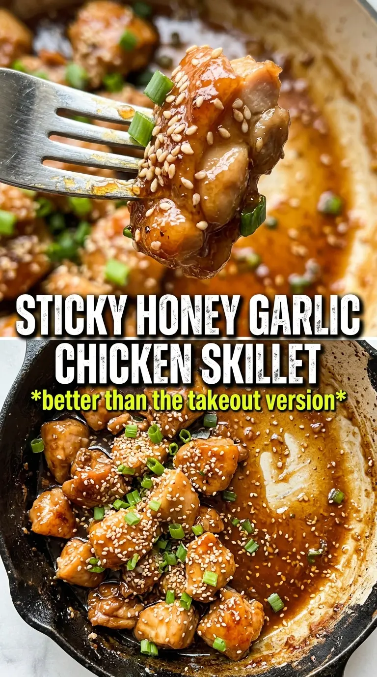 Honey Garlic Chicken sticky glazed, caramelized