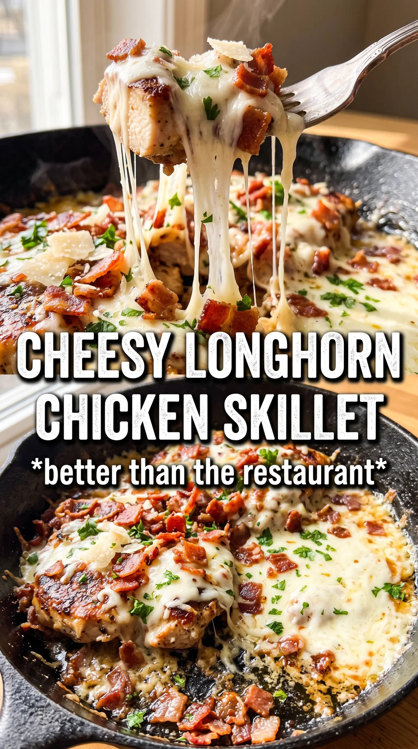 Longhorn Steakhouse Parmesan Chicken, cheesy grilled, golden