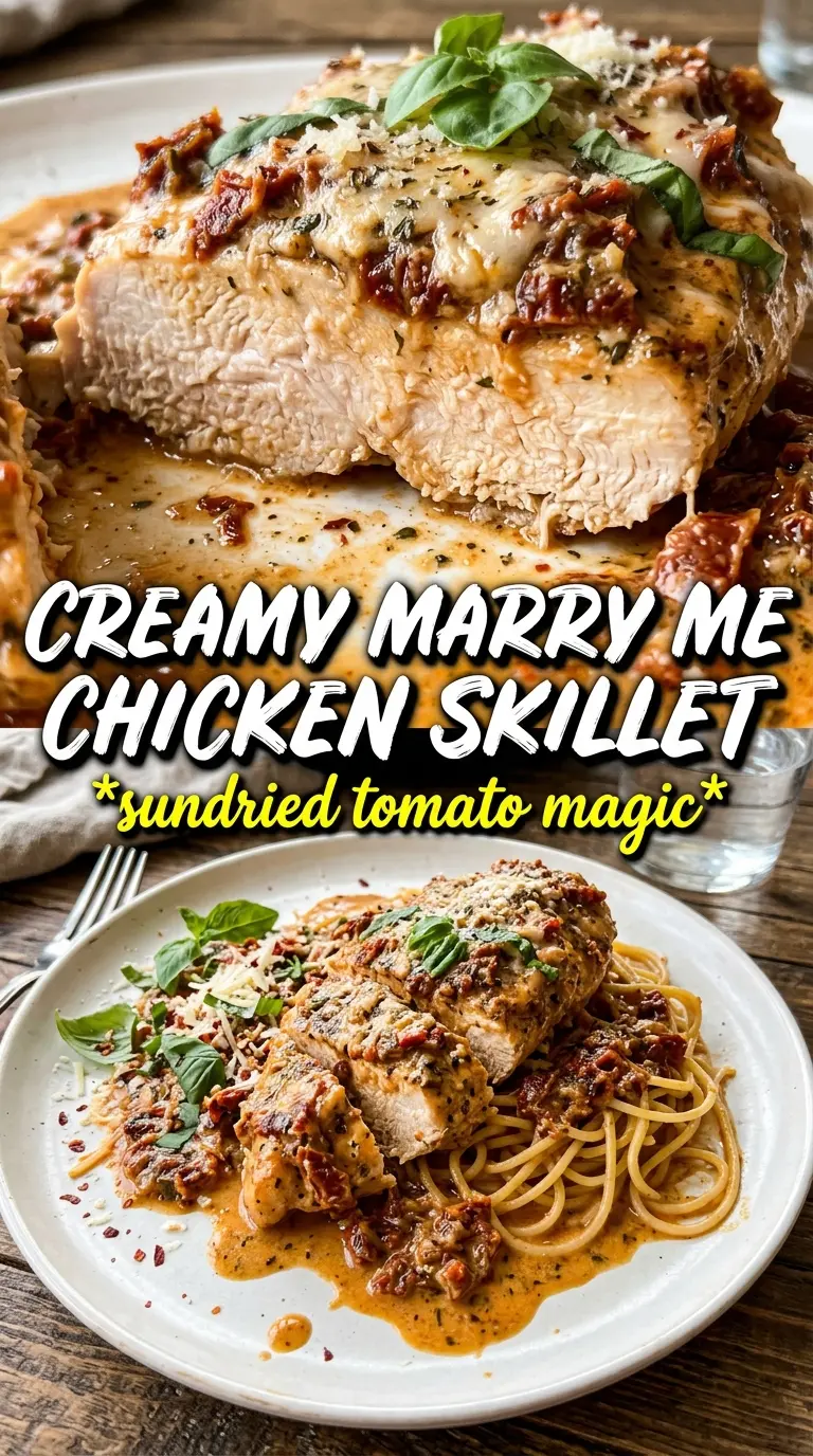 Marry Me Chicken creamy sun-dried tomato skillet