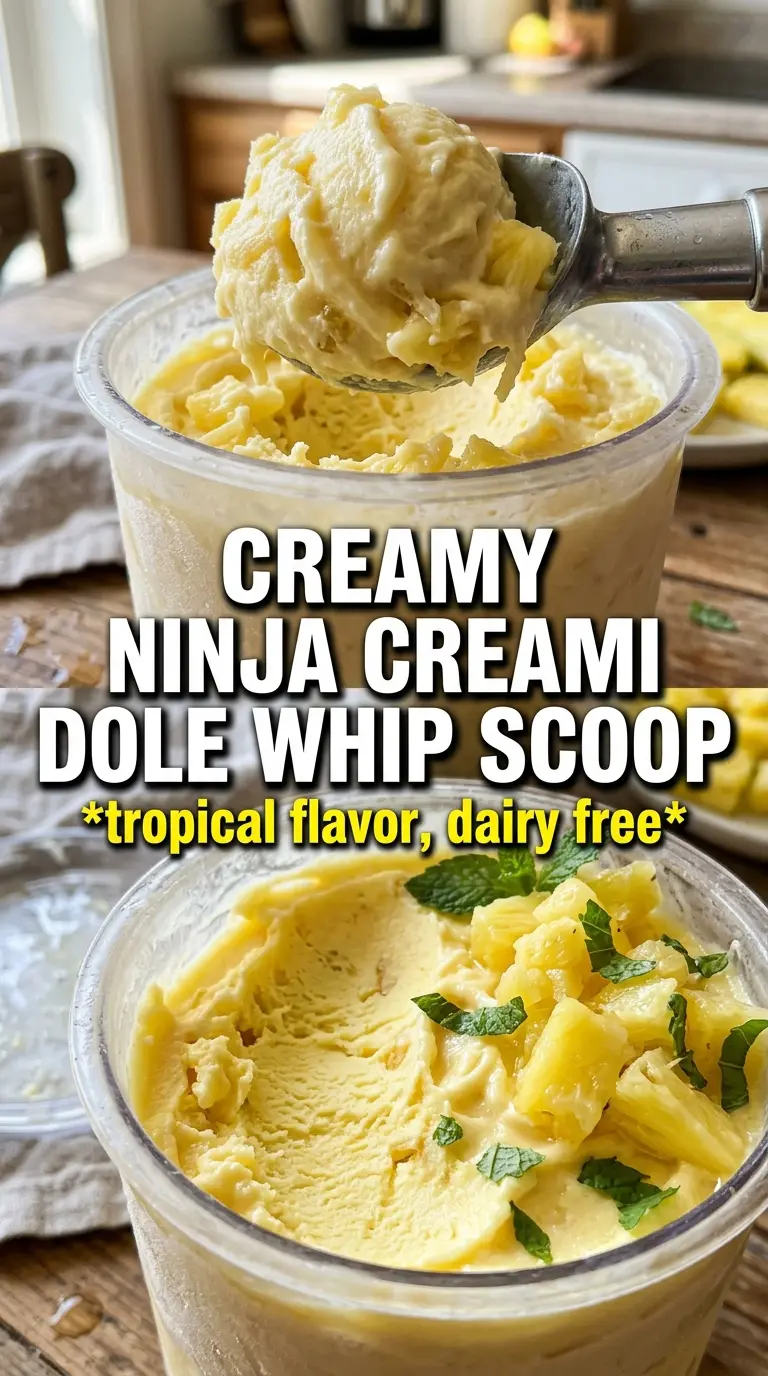 Ninja Creami Dole Whip pineapple soft serve