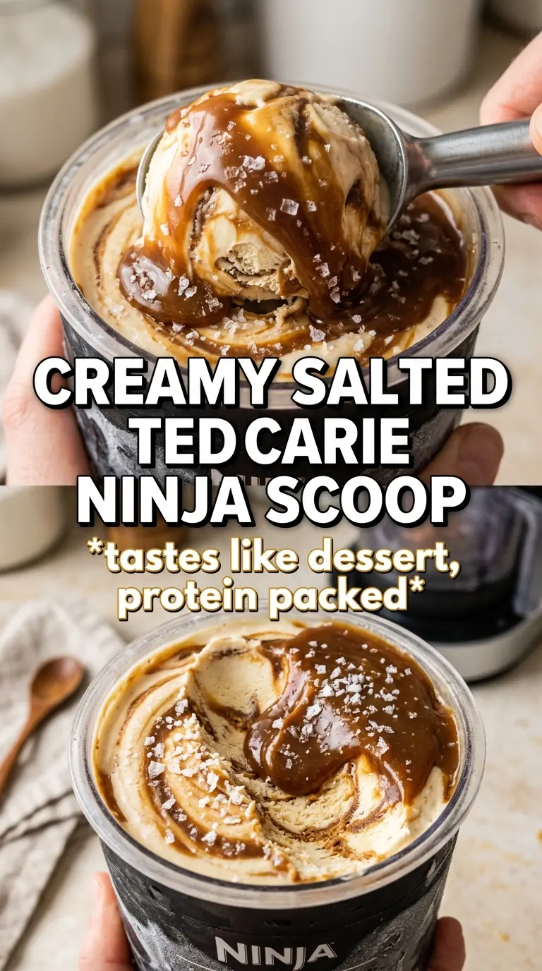 Ninja Creami salted caramel ice cream creamy caramel