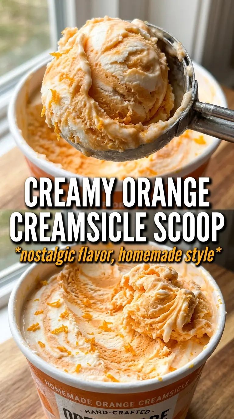 Orange Creamsicle Ice Cream citrus vanilla swirl