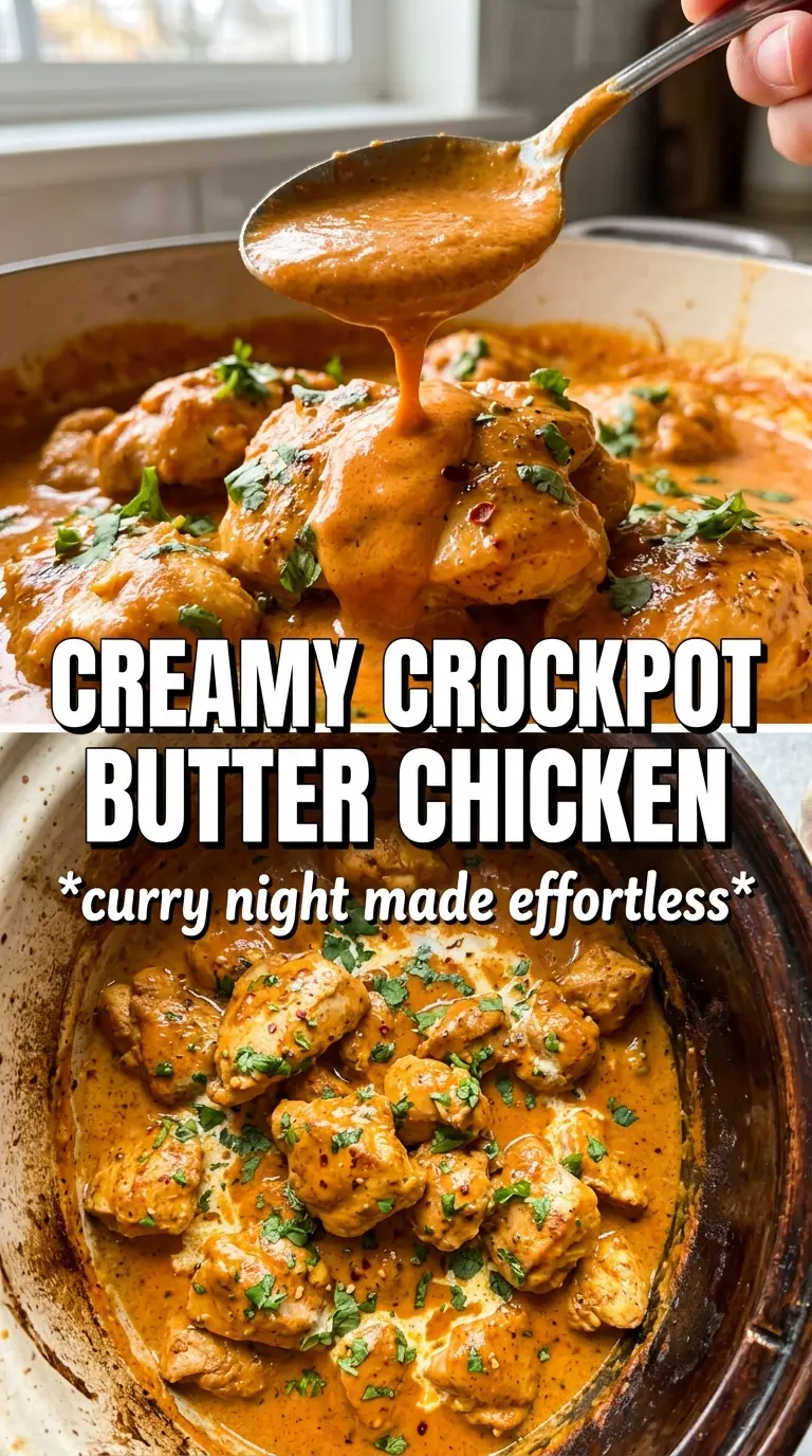 Slow Cooker Indian Butter Chicken creamy spiced