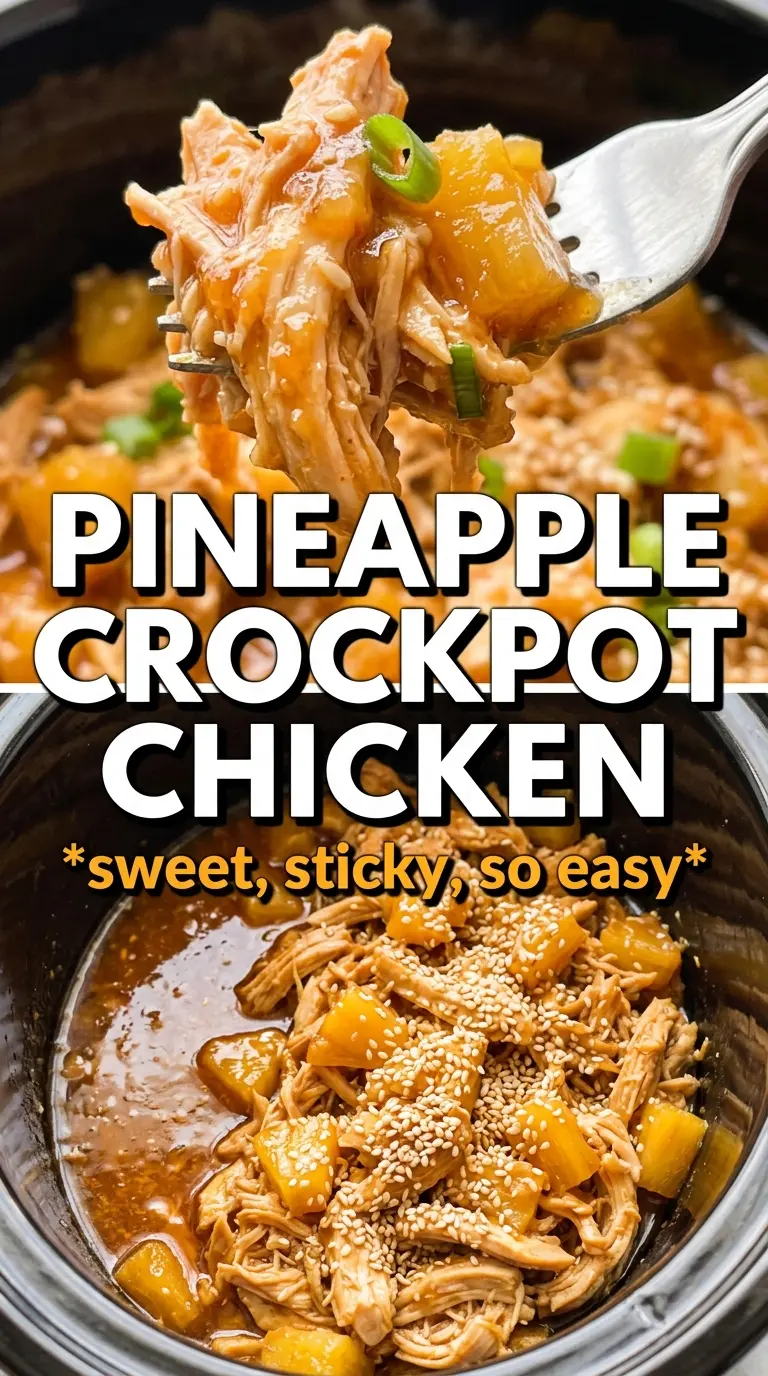 Sweet Hawaiian Crockpot Chicken pineapple-glazed, tender, saucy