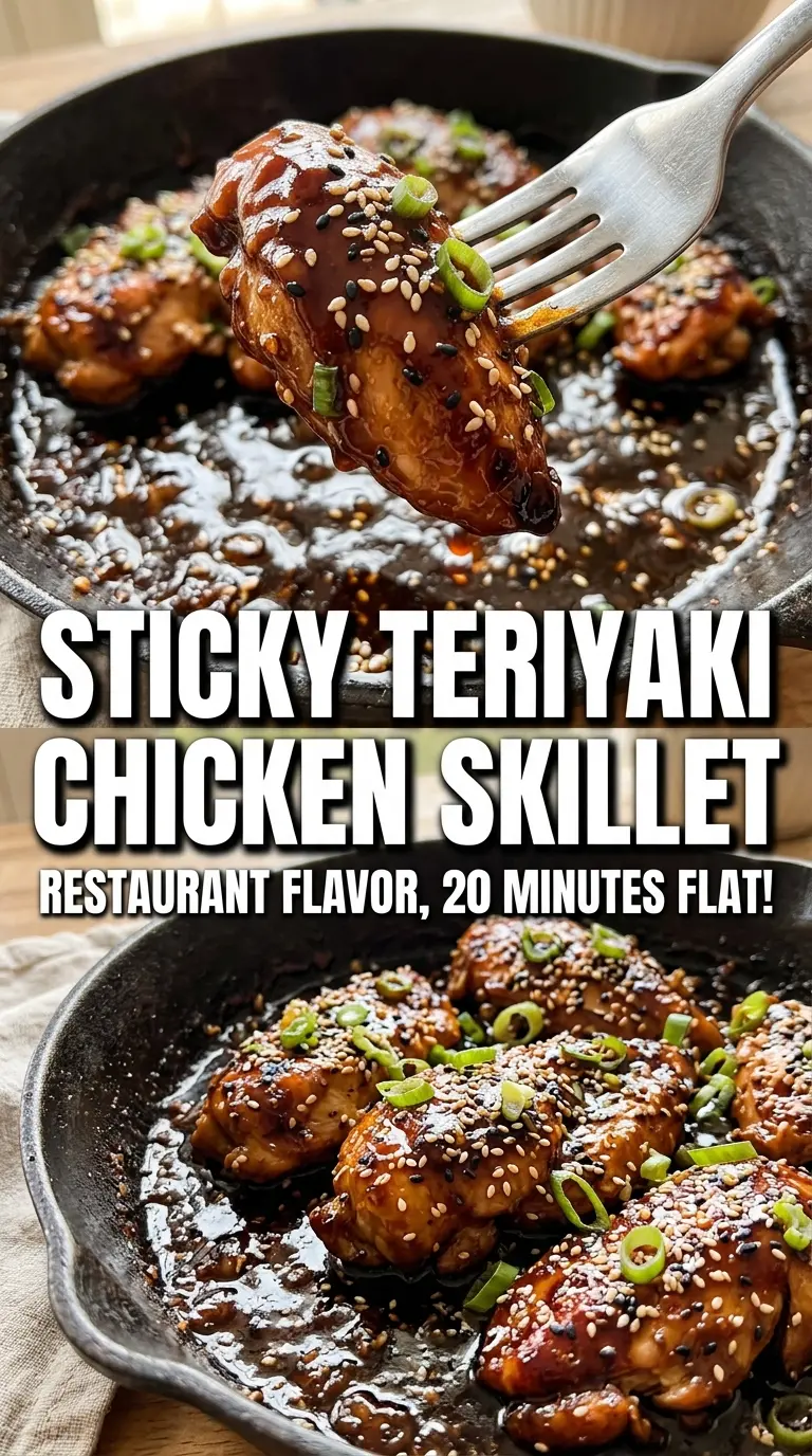 Teriyaki Chicken glossy glazed sesame