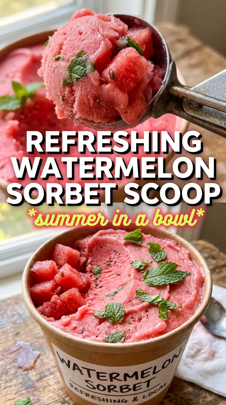 Watermelon Sorbet vivid frozen dessert