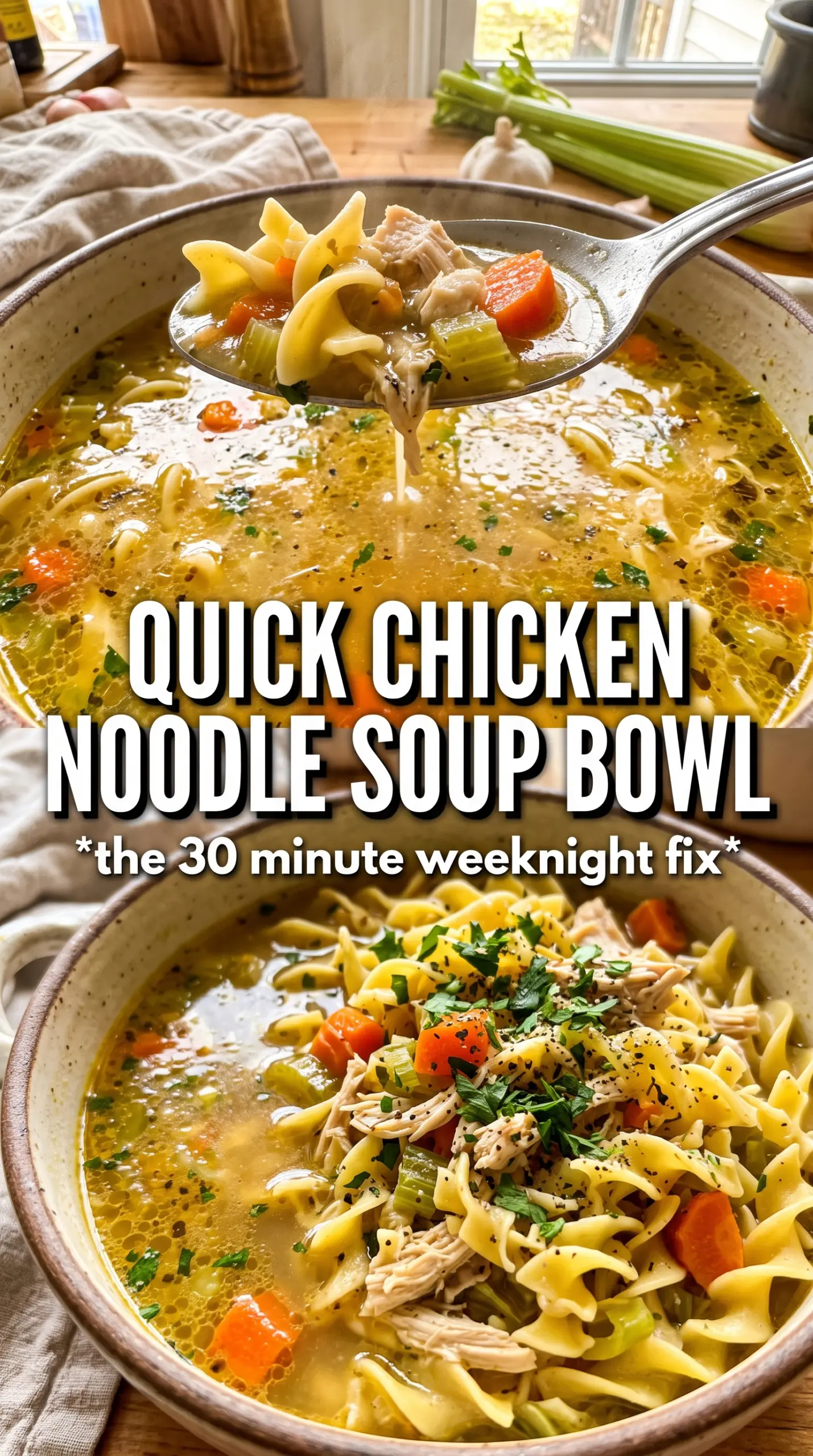 30-Minute Homemade Chicken Noodle Soup quick golden broth