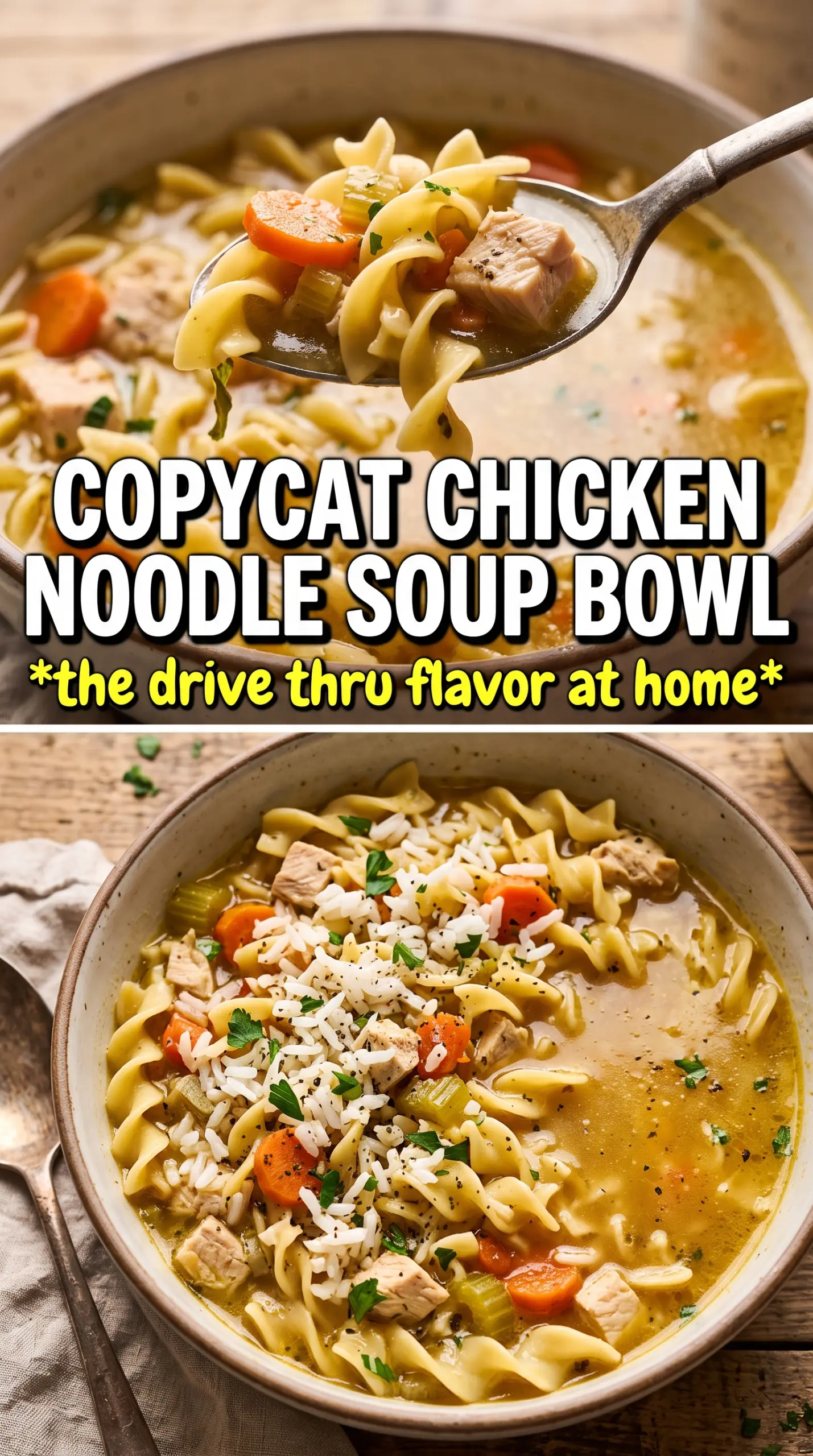 Chick-Fil-A Chicken Noodle Soup clear broth diced chicken vegetables