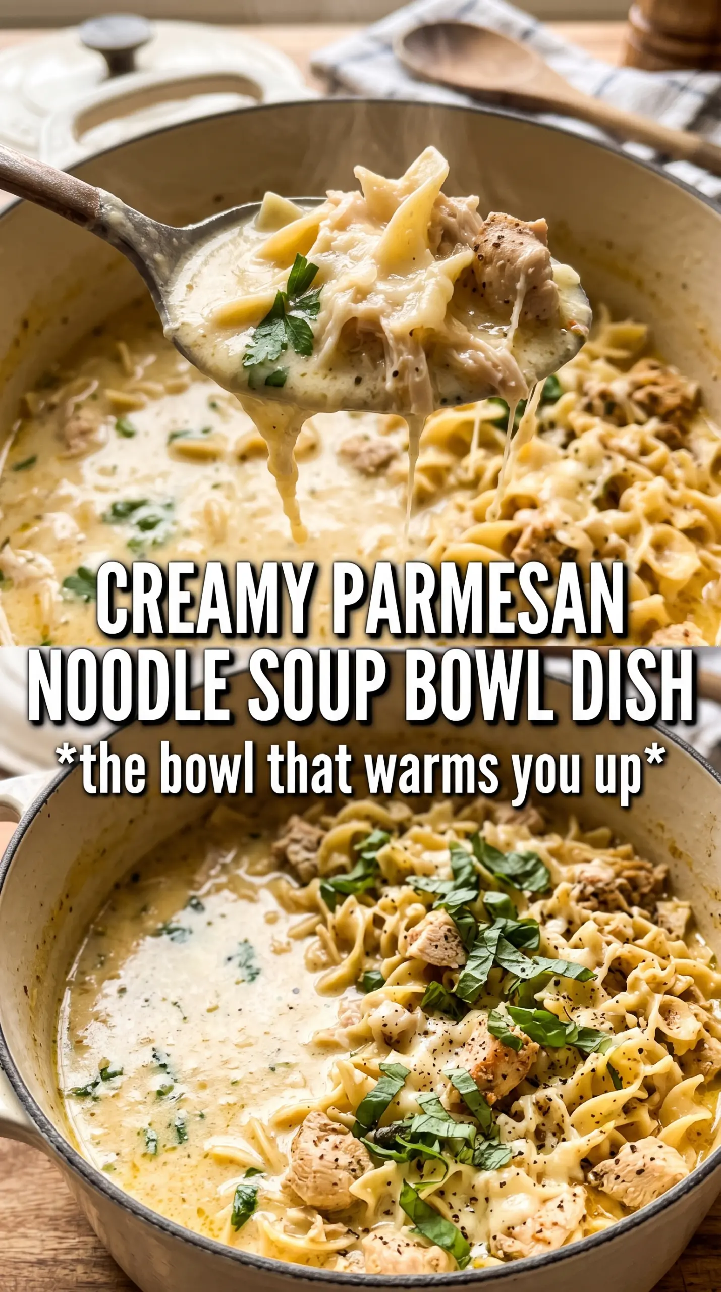 Creamy Parmesan Chicken Noodle Soup creamy chicken noodle soup