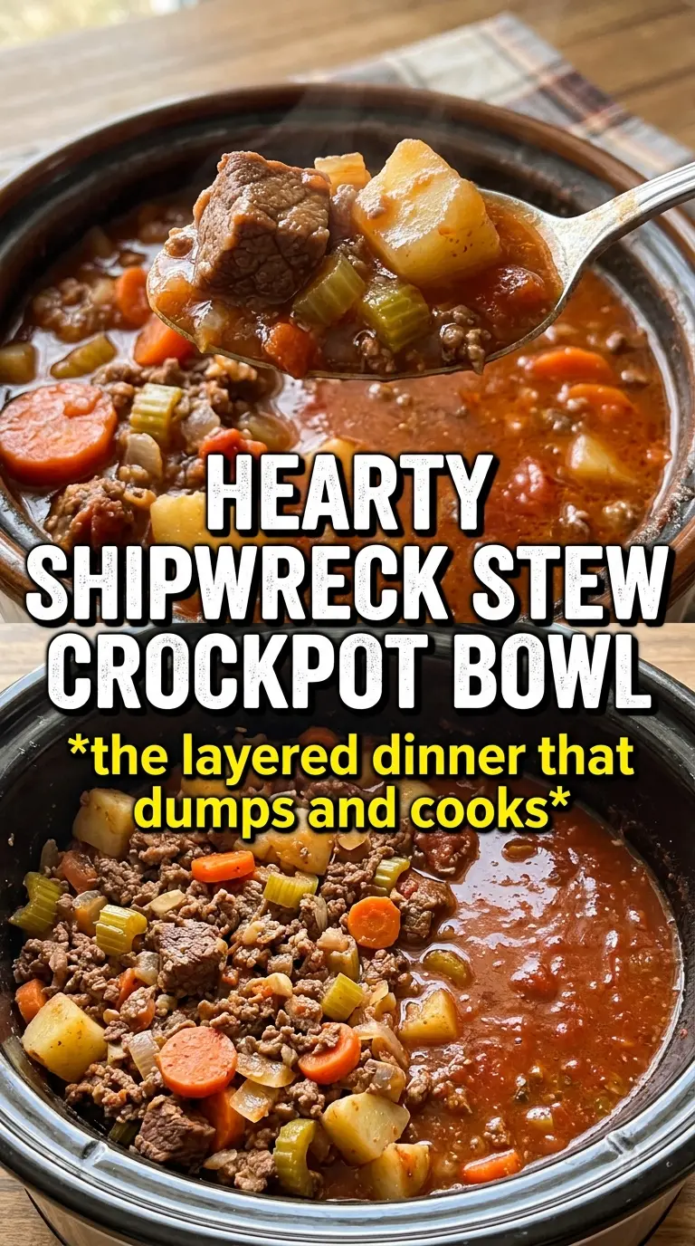 Crock Pot Shipwreck Stew hearty layered stew