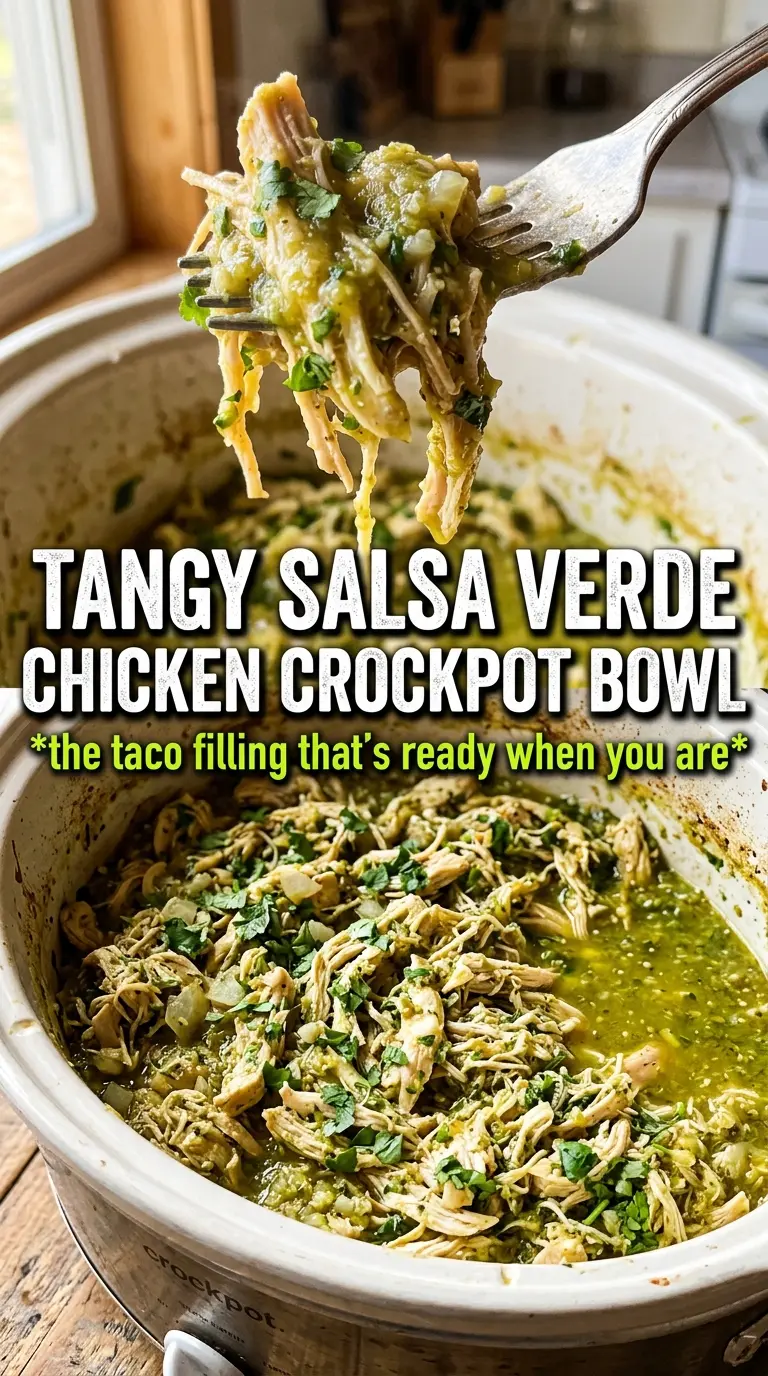 Crockpot Salsa Verde Chicken tender shredded Tex-Mex