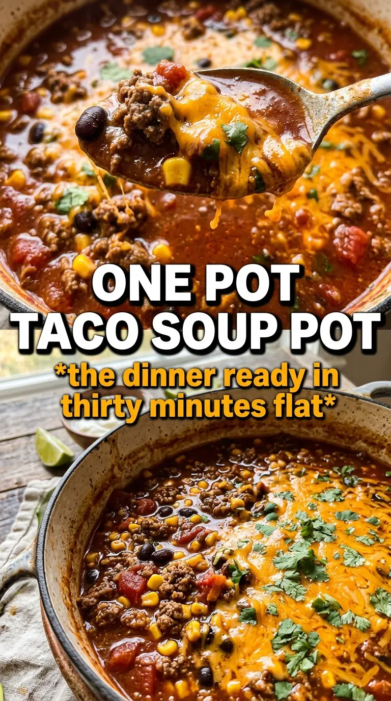 One Pot 30-Minute Taco Soup hearty Tex-Mex vibrant