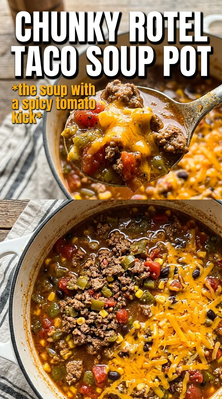 Rotel taco soup spicy tomato broth hearty