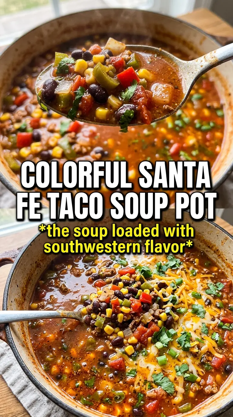 Santa Fe Taco Soup, Southwestern broth, chicken