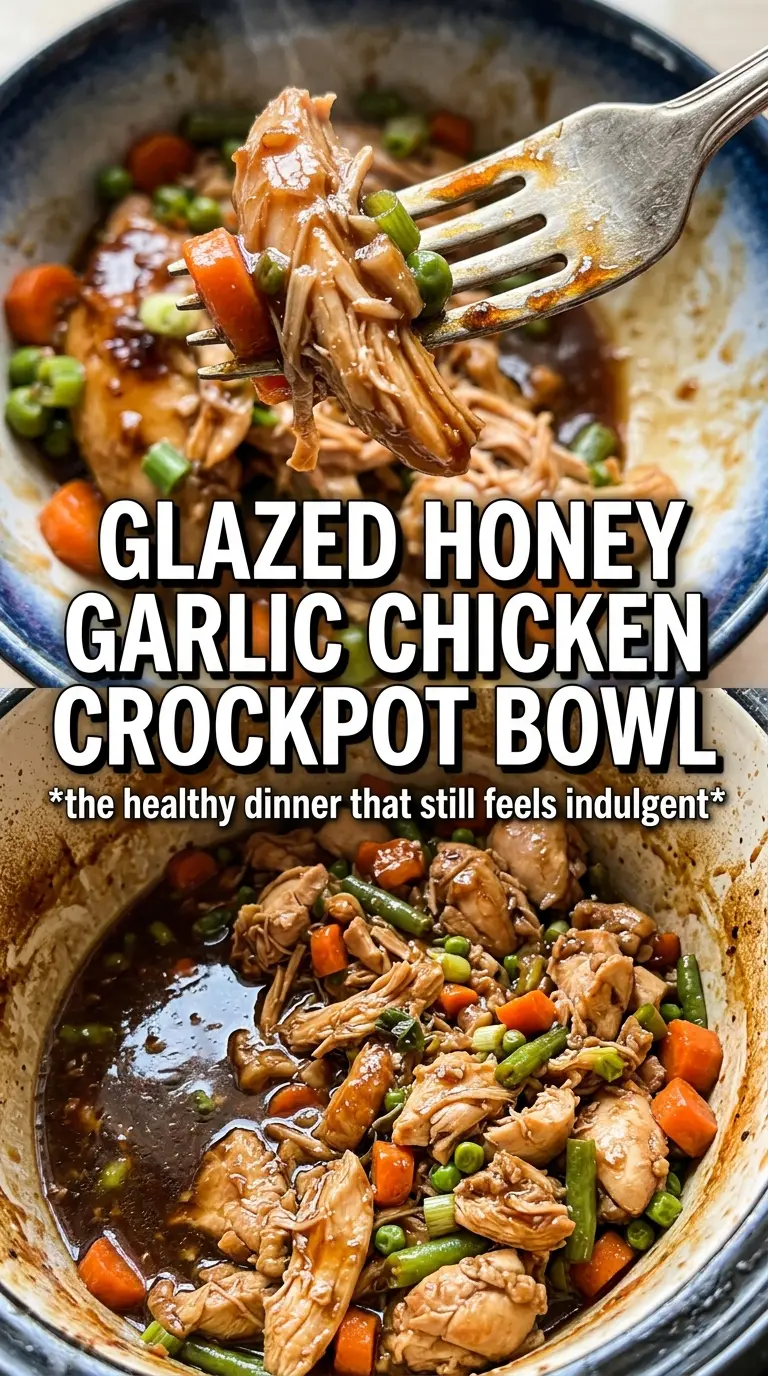 Slow Cooker Honey Garlic Chicken and Veggies honey garlic glossy