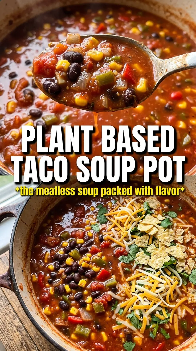 Vegetarian Taco Soup bean-packed smoky