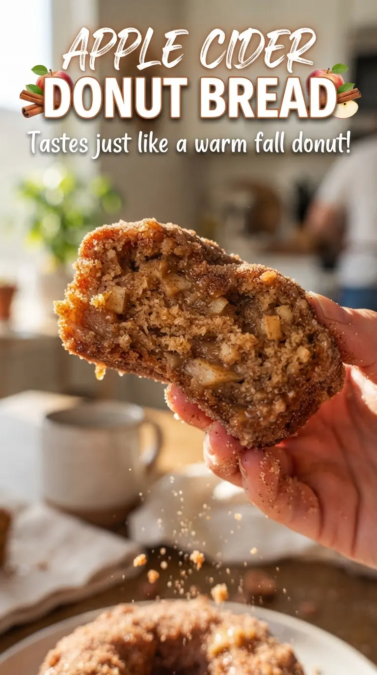 Apple Cider Donut Bread tender spiced crunchy