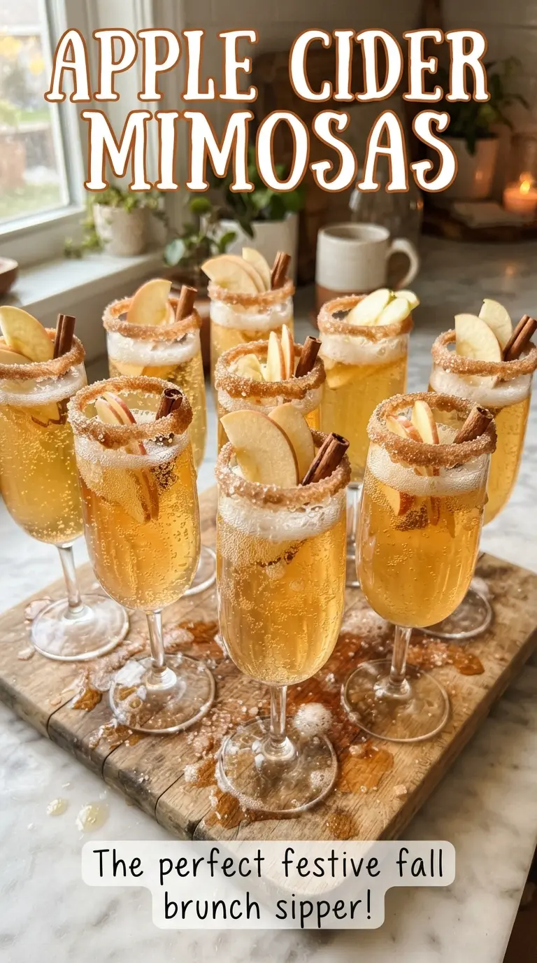 Apple Cider Mimosas sparkling cinnamon apple
