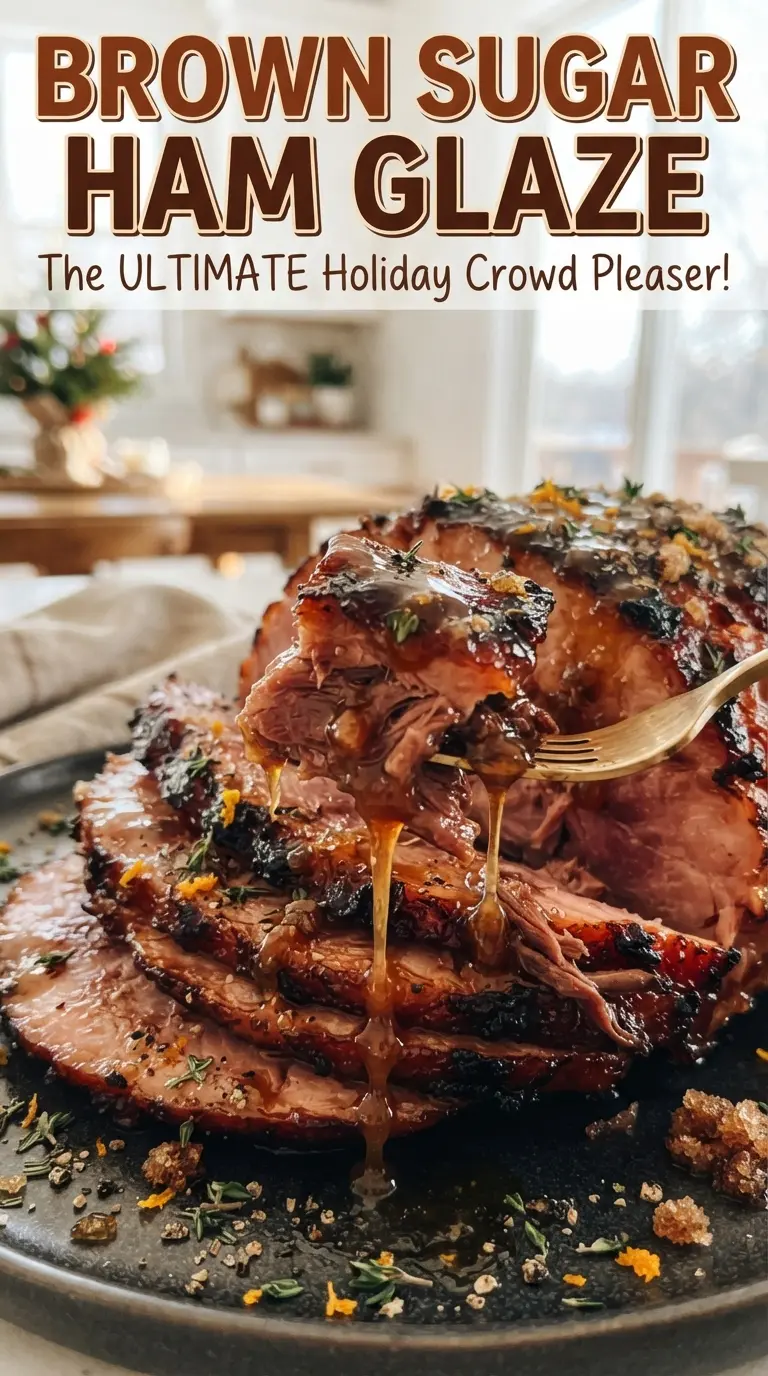 Brown Sugar Ham Glaze glossy amber