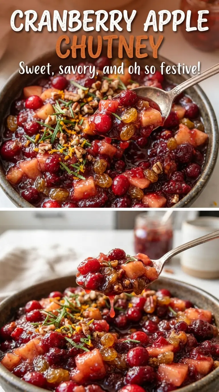 Cranberry Apple Chutney chunky spiced