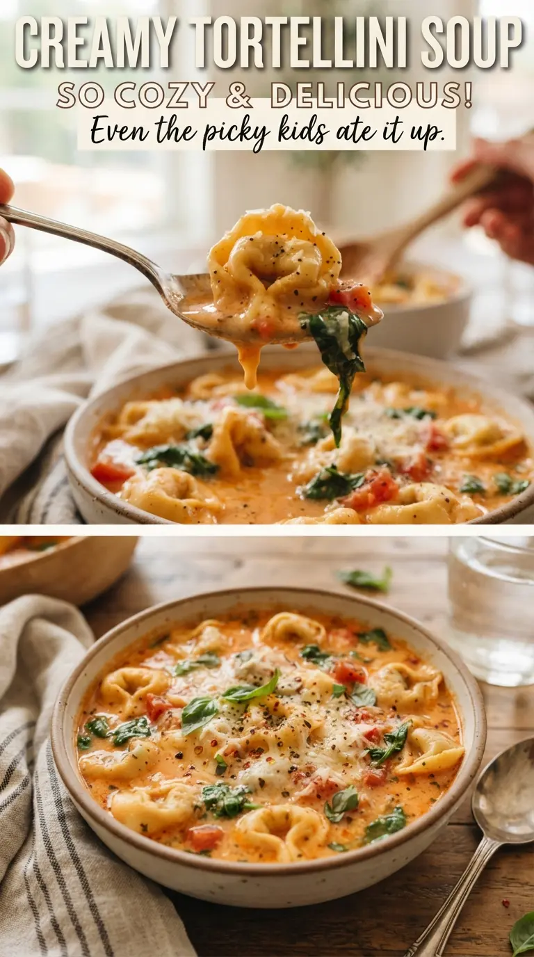 Creamy Tortellini Soup rich creamy comforting