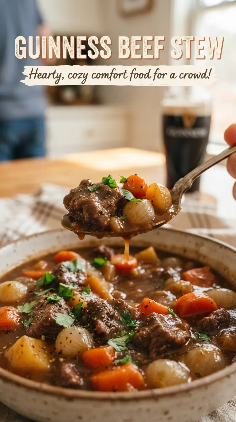 Guinness beef stew rich hearty glossy