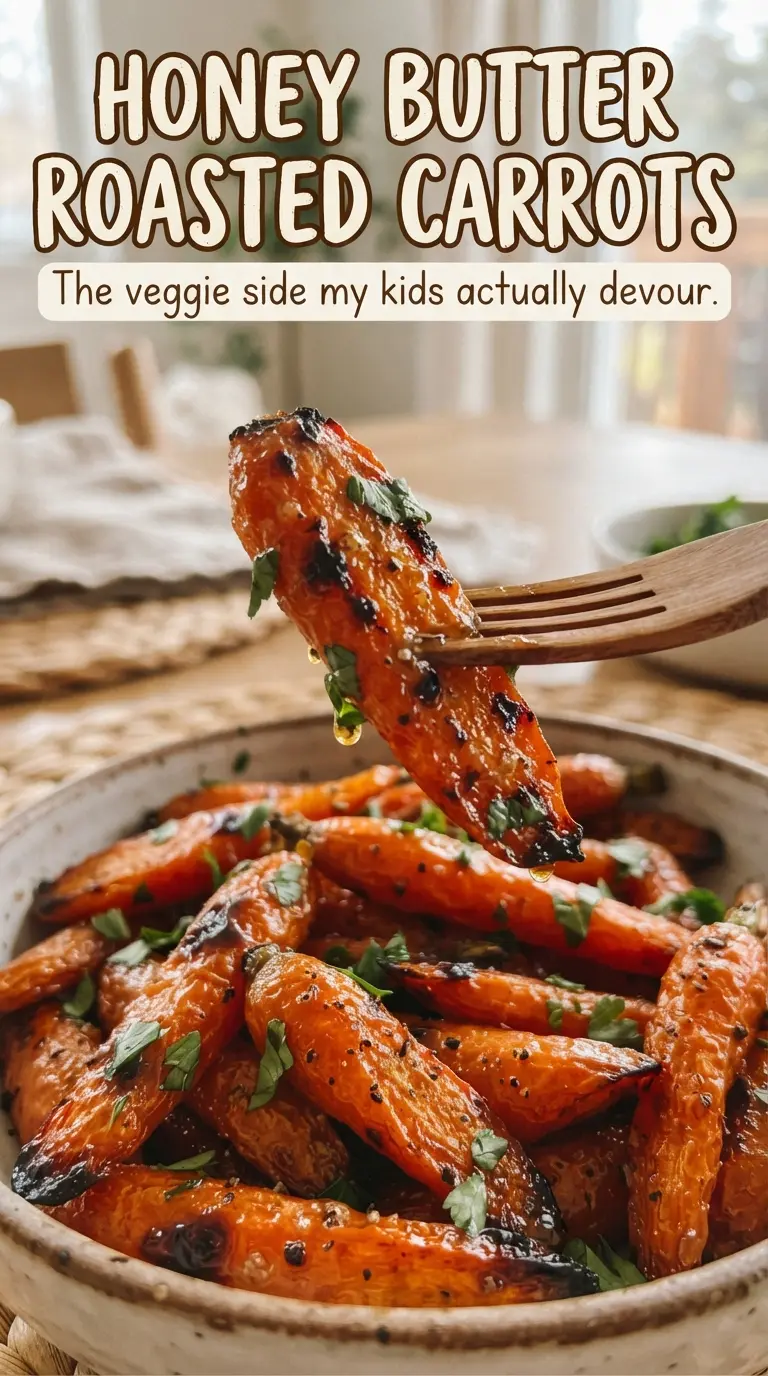 Honey Butter Roasted Carrots glossy caramelized thyme