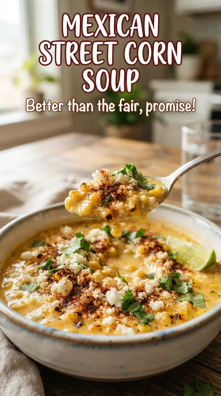 Mexican street corn soup creamy charred-corn elote