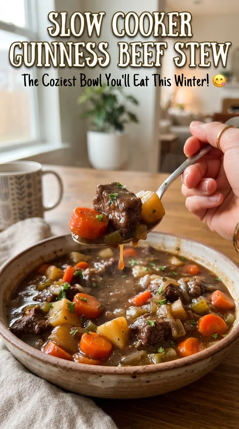 Slow Cooker Guinness Beef Stew dark stout-braised hearty